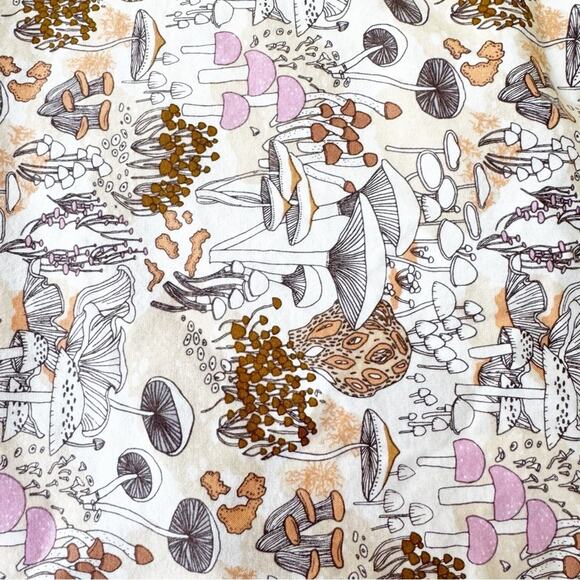 Boho Mushroom print Baby Crib Sheet Handmade - Picture 5 of 5